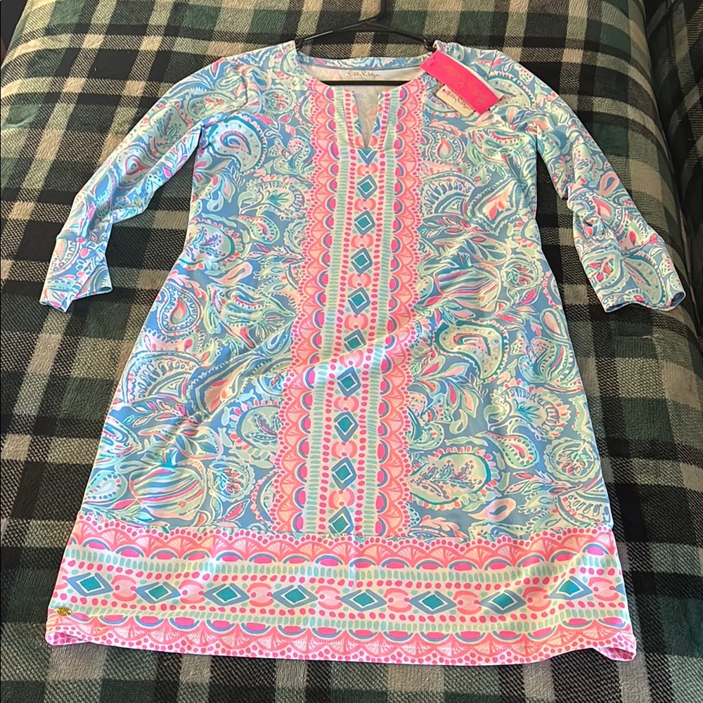 Lilly Pulitzer Blue and Pink Paisley Dress - Picture 6 of 6